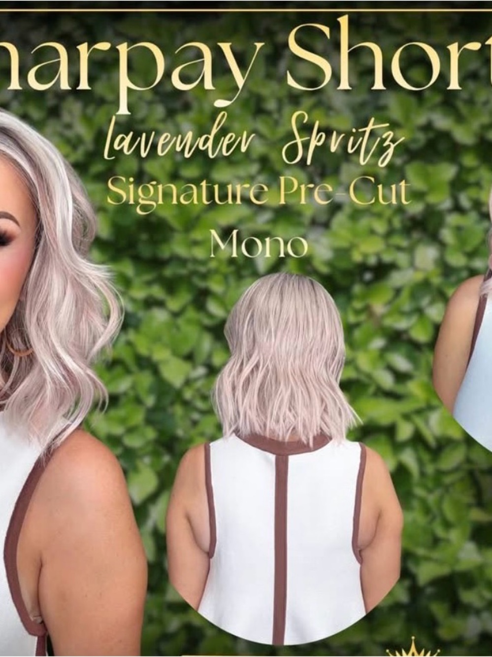Sharpay (Lavender Spritz) Signature Pre-Cut Mono Wig - Standard Chelsea Smith